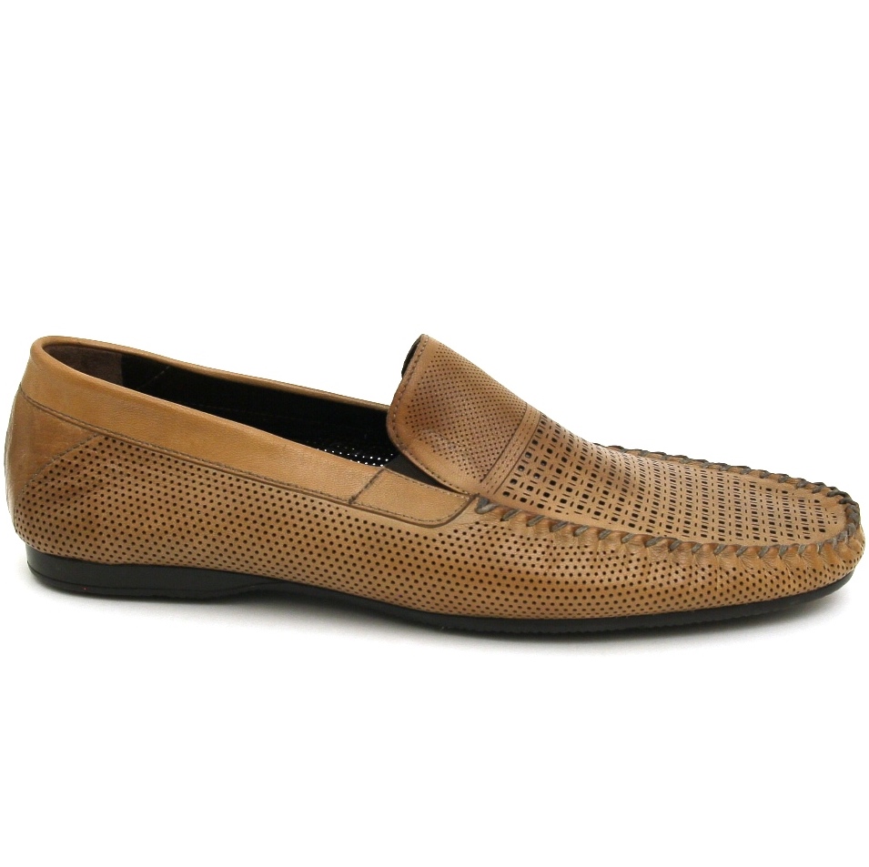 Мокасины мужские R11441-lkofe кожа - кожа кофейно-бежевые