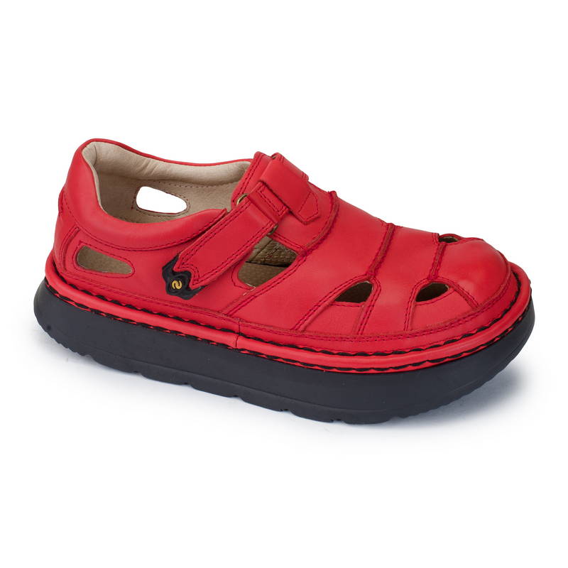 Lesta туфли женские летние 121-3860-1-5048 кожа-кожа красные