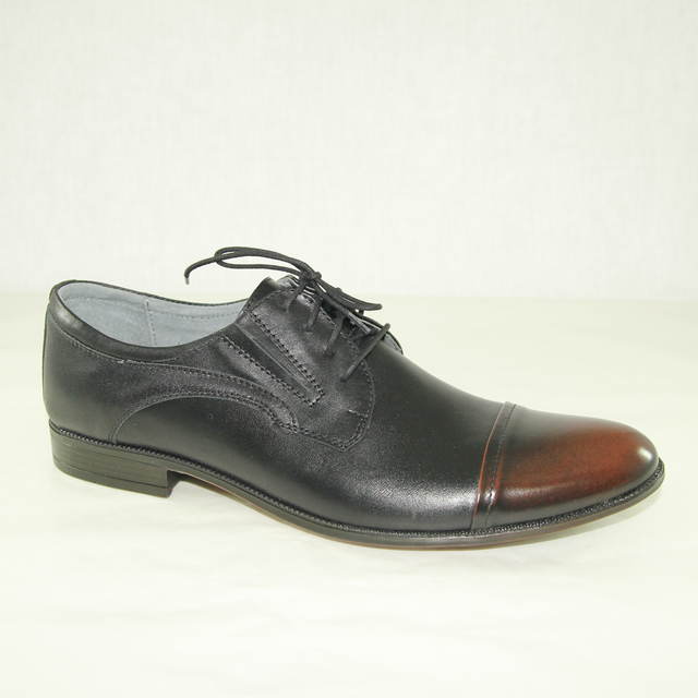 Туфли LeMar муж. 1258-3-SM-01-K-11 кожа-кожа черный-бордо