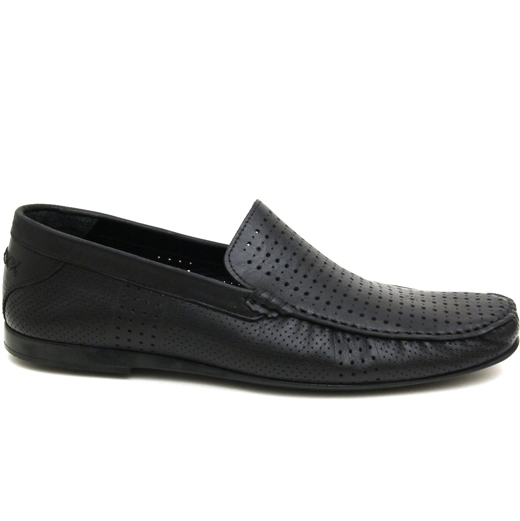 Мокасины мужские R14992-1173 кожа-кожа чёрные