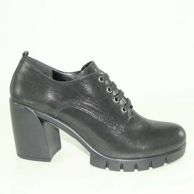 Туфли закр. жен. 161-350-025 кожа-кожа черный