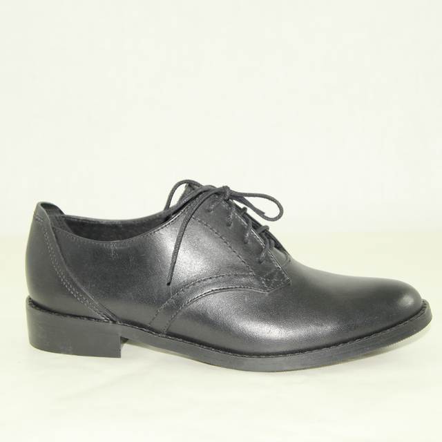 Туфли закрытые жен. 23789 czarny 14 кожа-кожа черный