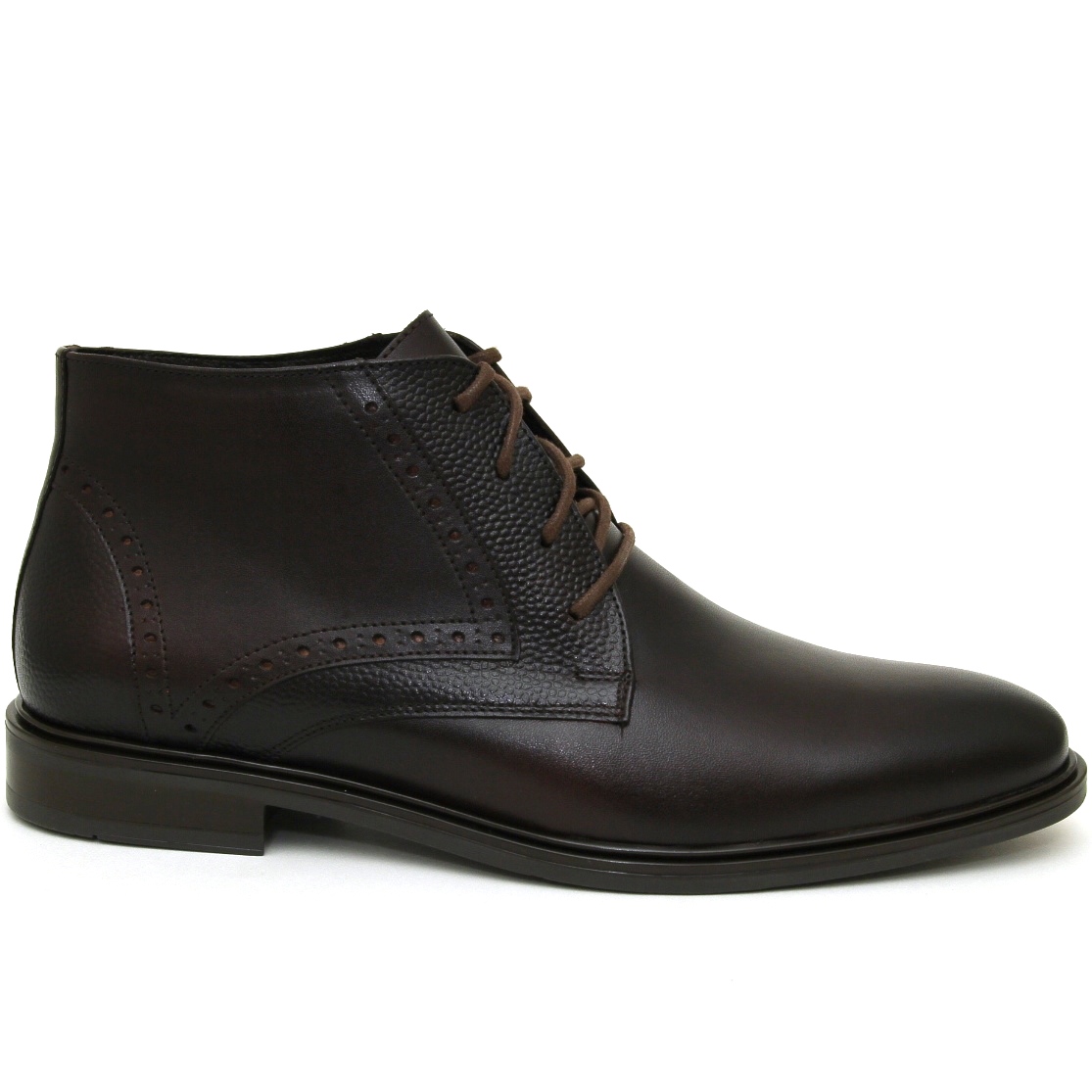 Ботинки мужские 2421-524-br кожа-байка коричневые