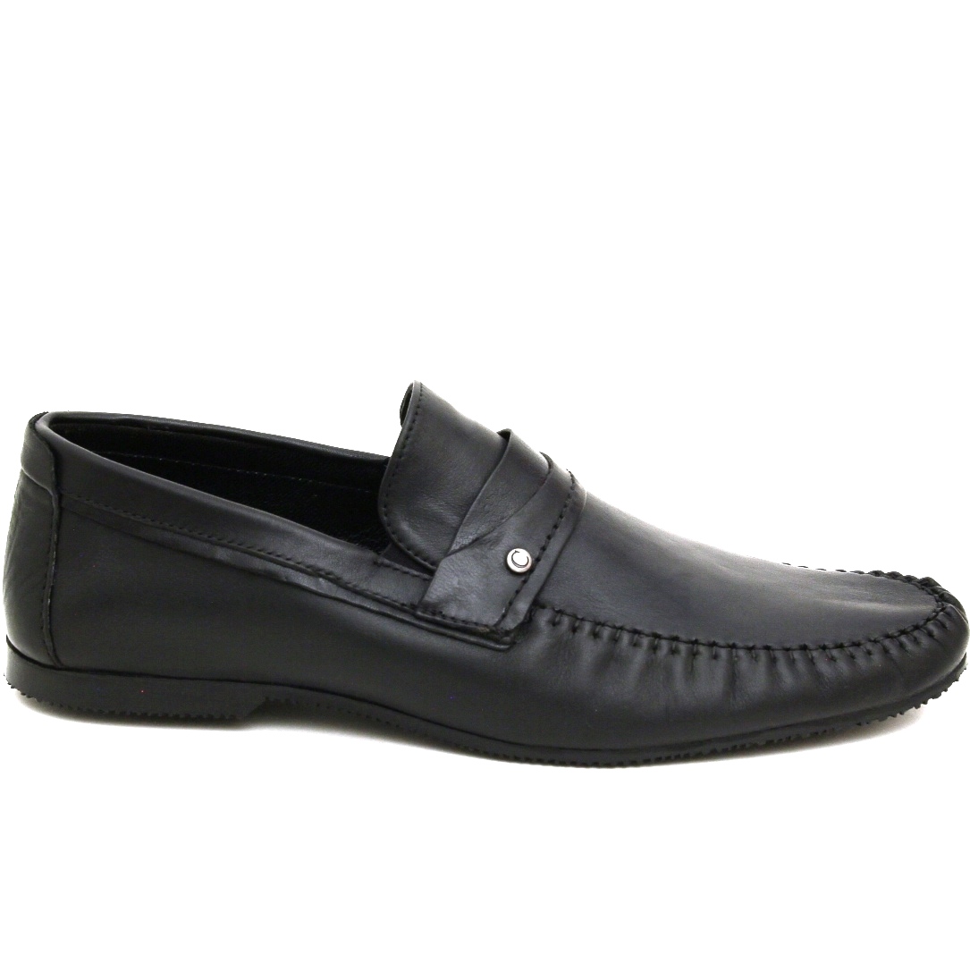Мокасины мужские r578-020 кожа-кожа чёрные