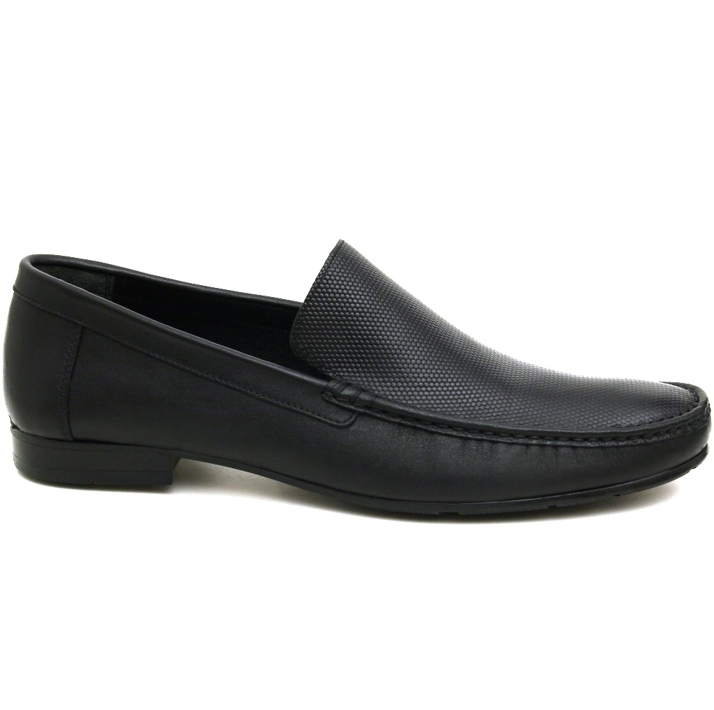 Мокасины кожаные мужские R757-1183 чёрные