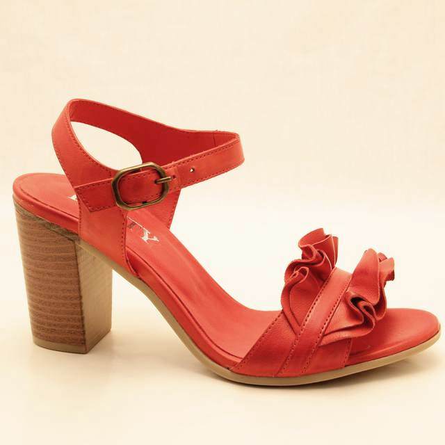 Босоножки 8158-RED кожа-кожа красные