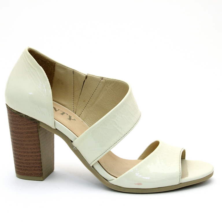 Босоножки 8163-BEIGE кожа-лак-кожа бежевые